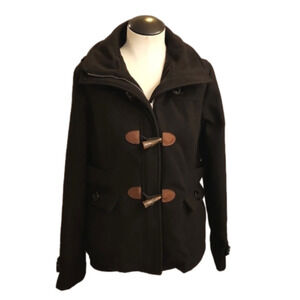 𝅺Juniors Hydraulic black removable hood winter jacket size Large.